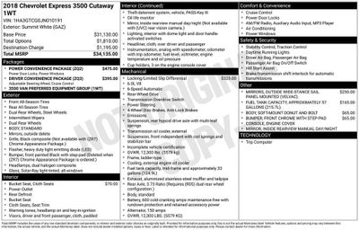 2018 Chevrolet Express Cutaway 3500 Base