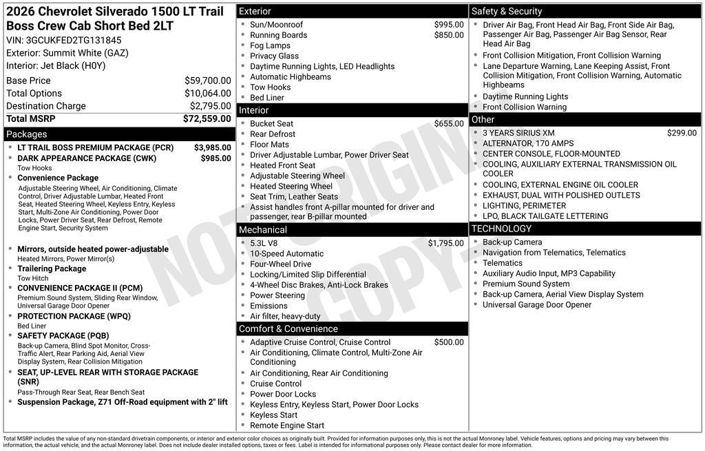 2026 Chevrolet Silverado 1500 LT Trail Boss