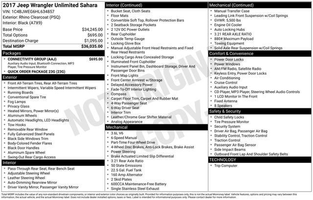 2017 Jeep Wrangler Unlimited Sahara
