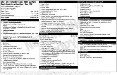 2021 Chevrolet Silverado 1500 Custom Trail Boss